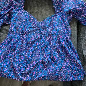 Lilly Pulitzer Vibrant Blue and Pink Blouse